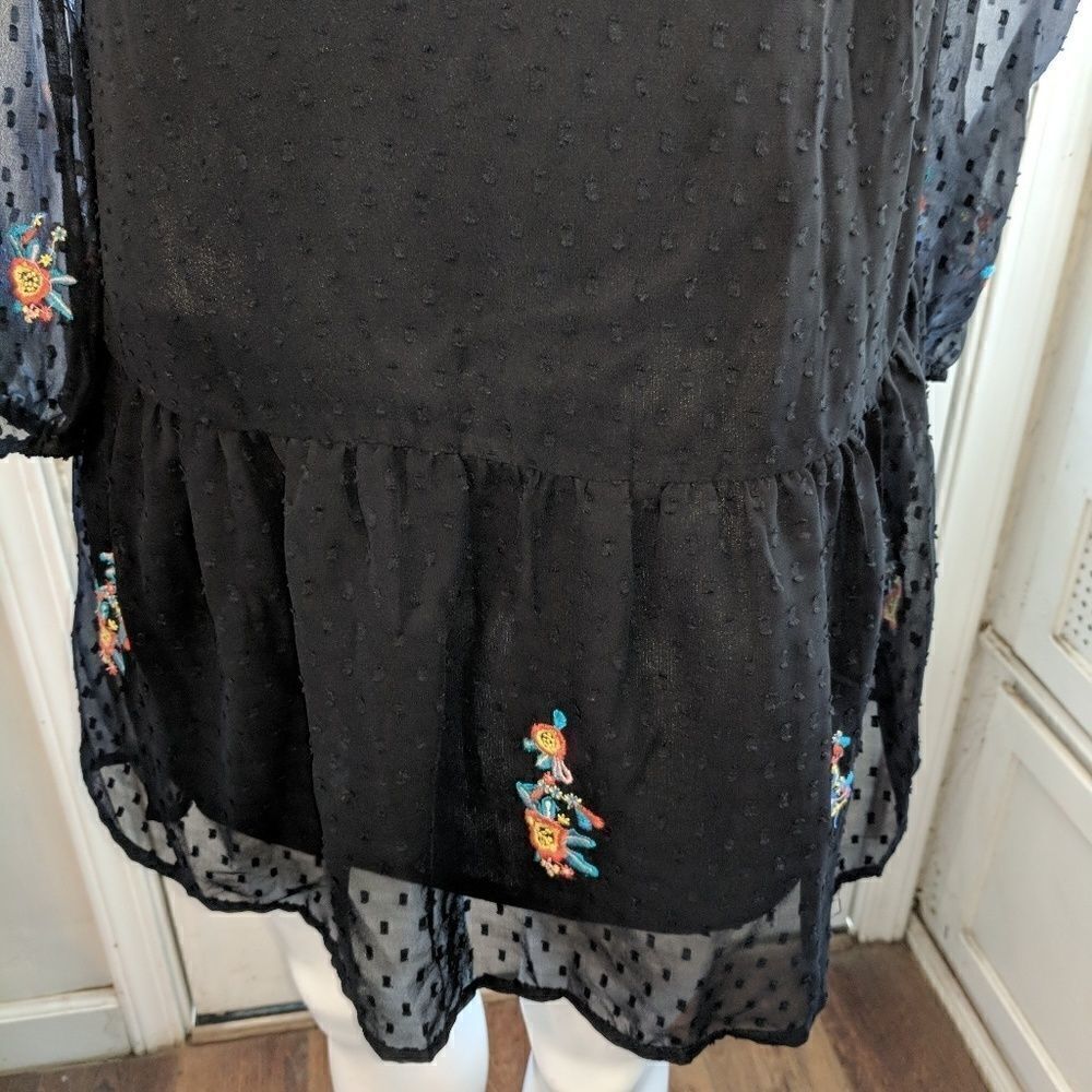 JAPNA BLACK EMBROIDERED DRESS Size S - Picture 3 of 5
